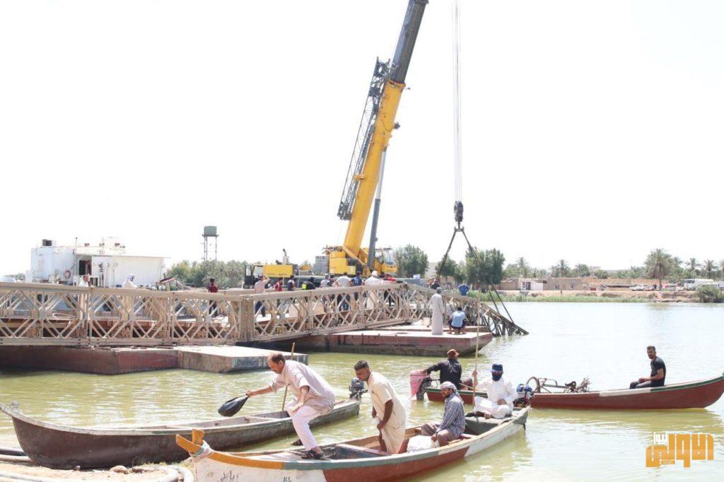 النقل تعلن أكمال تأهيل وأعادة تنصيب جسر سعد الغارق في منطقة الزريجي شمال البصرة إثر العاصفة الأخيرة 13 D689BFF2 93AB 4E83 AC2E 6335AAB426E7