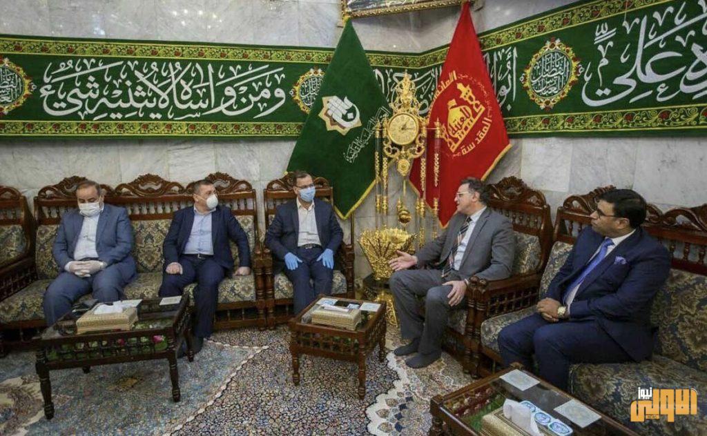 الامين العام للعتبة العباسية يلتقي وفداً برئاسة ادهم اسماعيل من منظمة الصحة العالمية 4 FCDA72B0 F842 4B50 BB91 394280853D72