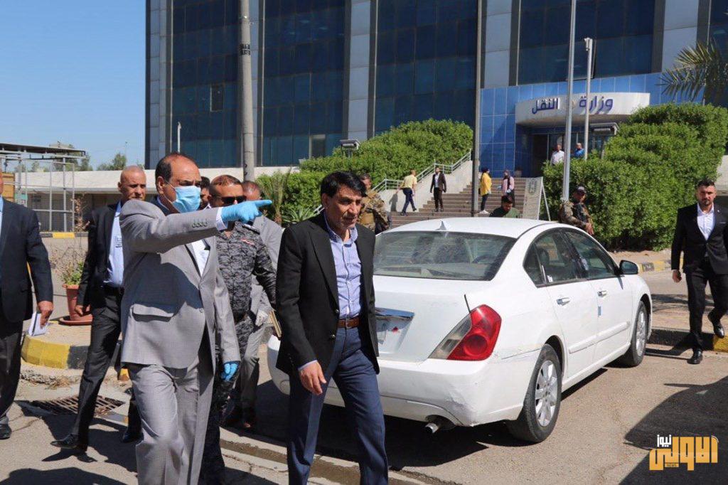 وزير النقل يجري جولة ميدانية لمدخل الوزارة وأروقتها 7 IMG 20200513 WA0024