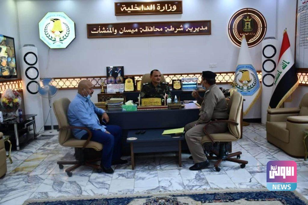 مدير شرطة ميسان يستقبل لجنة حقوق الإنسان لنظر بالإجراءات المعمول بها داخل الأقسام 4 FB IMG 1596046880361