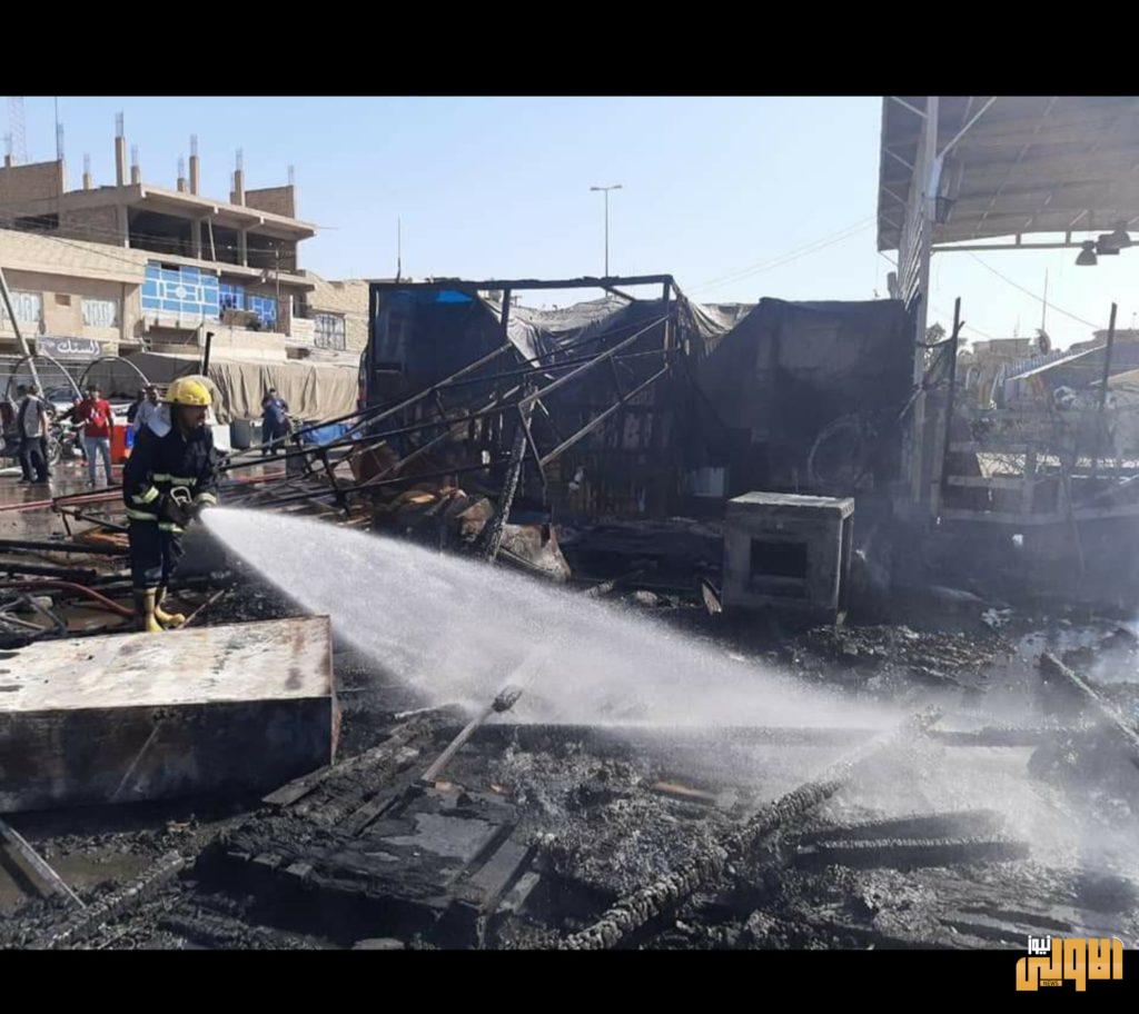 فرق الدفاع المدني تخمد حريقا شب في خيم للمتظاهرين بواسط 4 ٢٠٢٠٠٧٠١ ١١٣٣٠٥