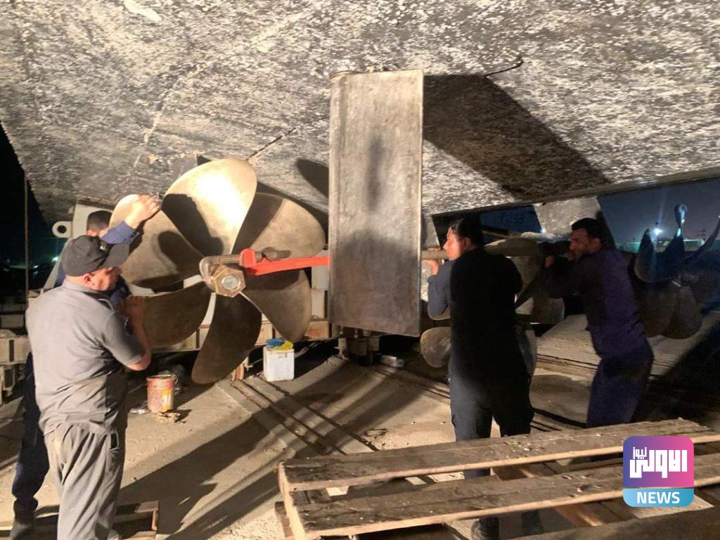 قيادة القوة البحرية تقوم بحملة أدامة وصيانة للقطع البحرية 7 FB IMG 1598466049541