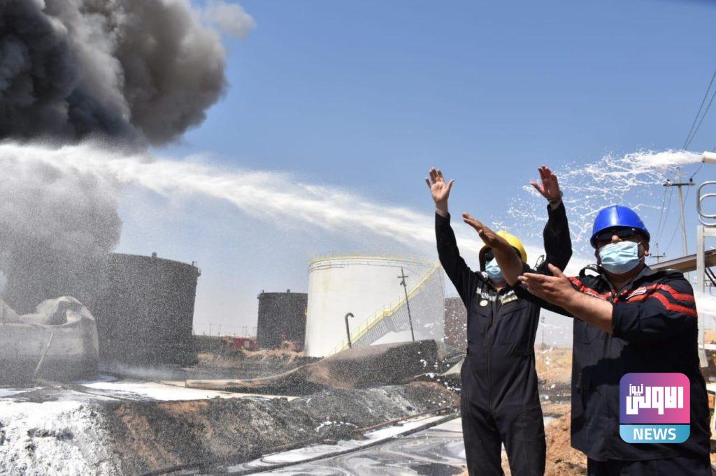 في 36 ساعة متواصلة مضت الدفاع المدني يعلن السيطرة واخماد حريق مصفى القيارة 9 FD36433F 5489 42C0 B823 E5F536E85BF5