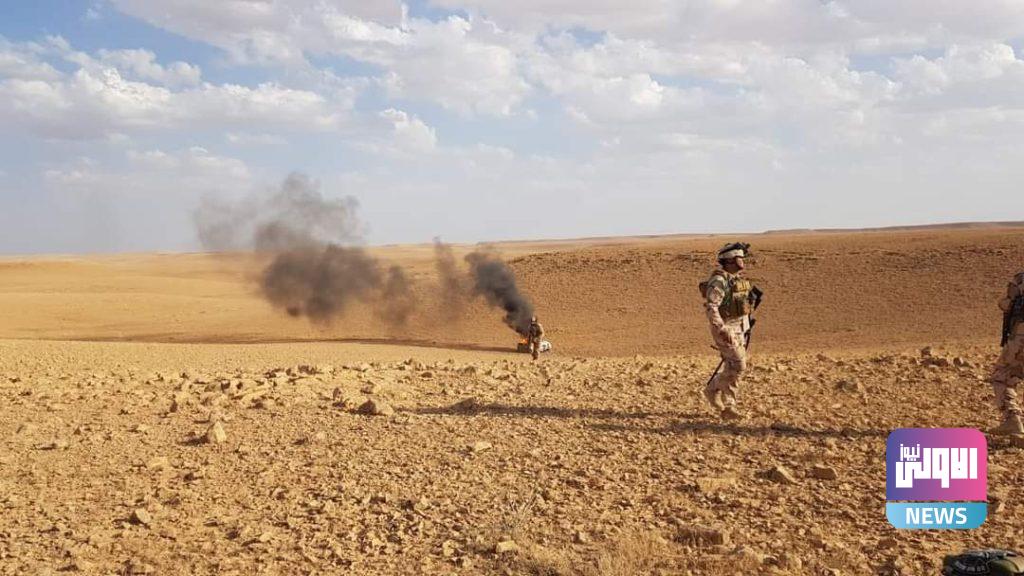 قوة محمولة جواً من الفرقة الاولى وبالتعاون مع الاستخبارات العسكرية تدمر عجلات واوكار لداعش 6 FB IMG 1601896330637