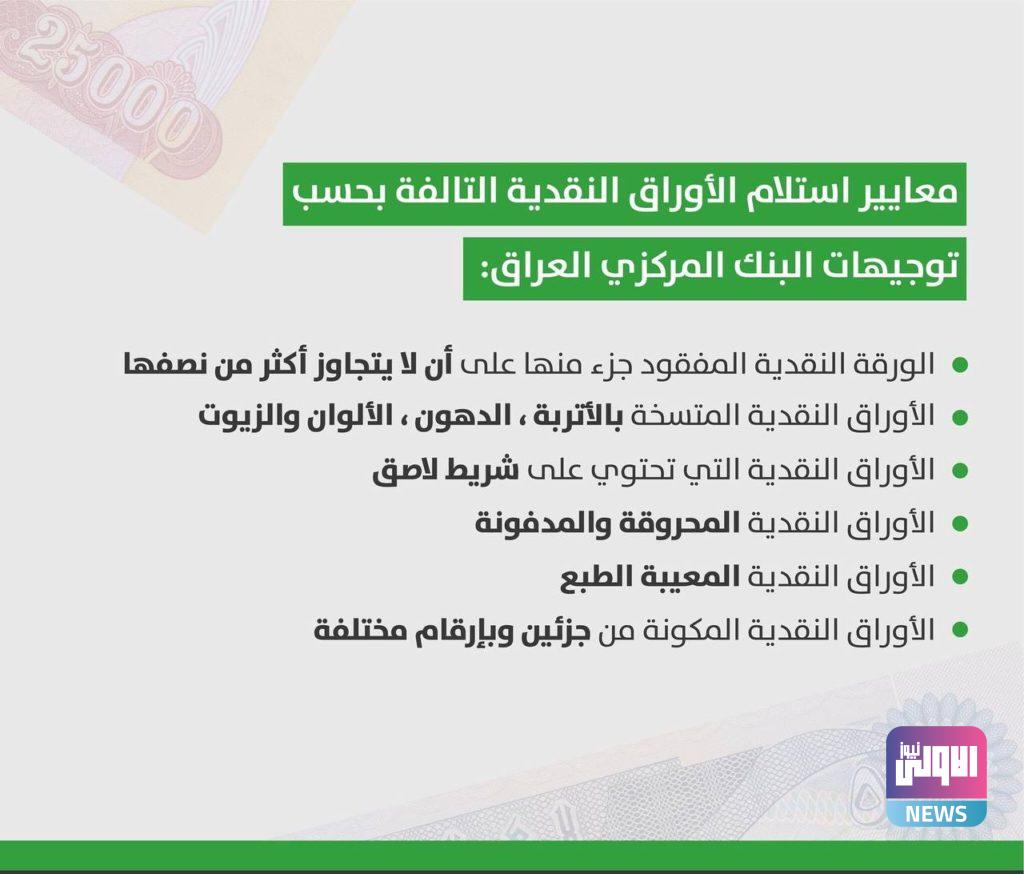 معايير استبدال الأوراق النقدية التالفة للمواطنين في المصارف 6 1655A101 4247 4F27 B7DF ACA799918F19