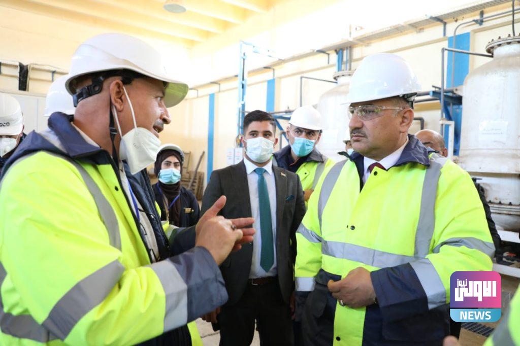 وزير الصناعة والمعادن يزور شركة الفرات العامة لمتابعة مراحل تأهيل وتشغيل مصنع الصودا والكلور (صور) 12 IMG 20210208 WA0085