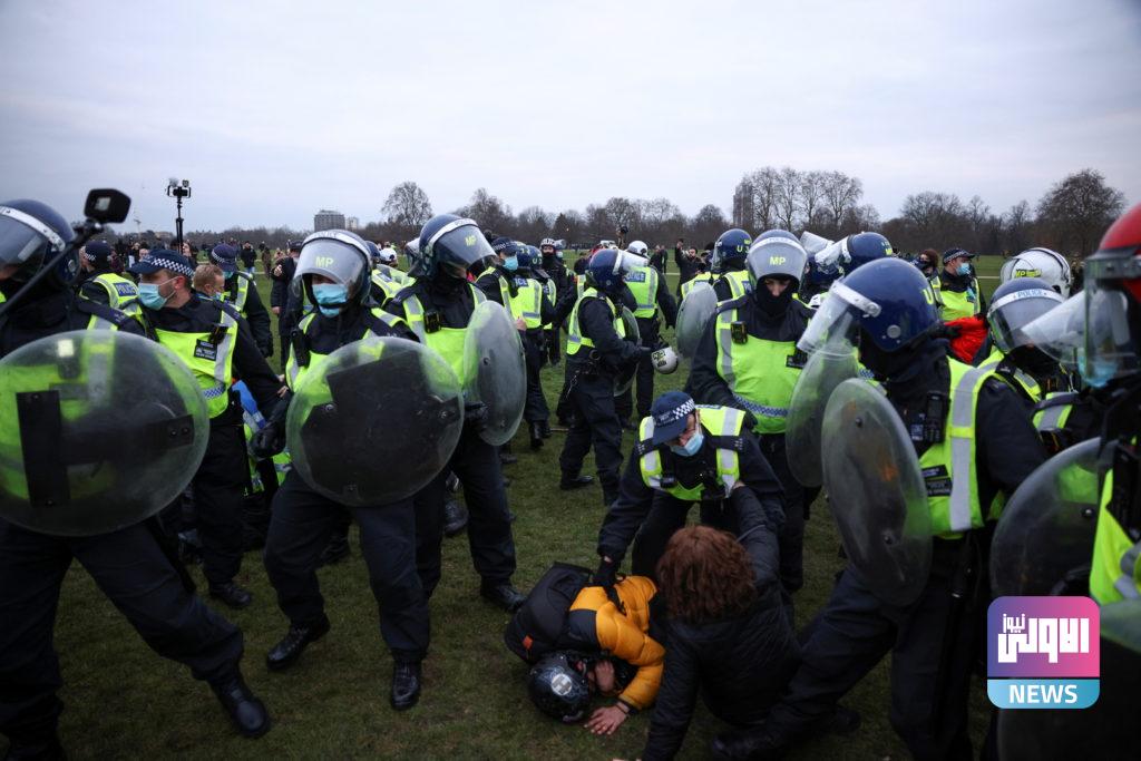 اعتقال العشرات خلال تظاهرة ضد اجراءات الحجر في لندن 7 6056e1d14c59b7033d1db806