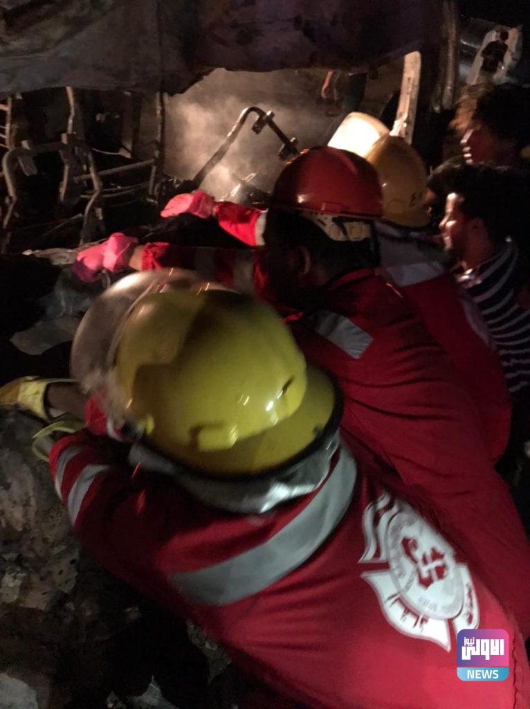 الدفاع المدني ينتشل 14 جثة وينقذ 3 مواطنين ويخمد حريق داخل عجلتين في المثنى (صور) 21 IMG 20210515 WA0007