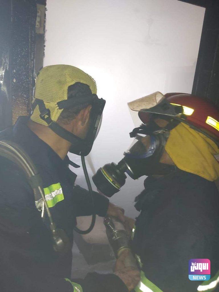 الدفاع المدني تخمد حريق داخل شقة في مجمع بسماية (صور) 24 IMG 20210520 WA0010