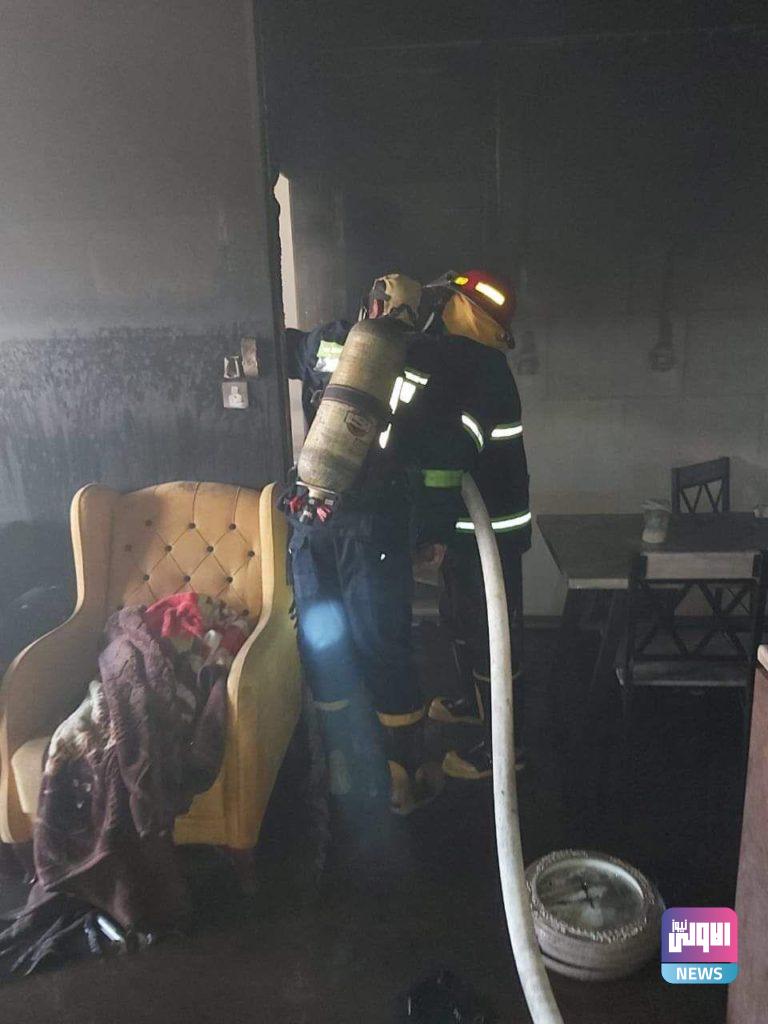 الدفاع المدني تخمد حريق داخل شقة في مجمع بسماية (صور) 18 IMG 20210520 WA0011