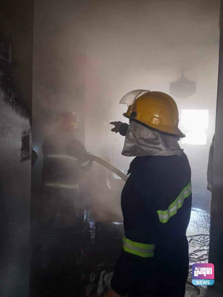 الدفاع المدني تخمد حريق داخل شقة في مجمع بسماية (صور) 23 IMG 20210520 WA0012