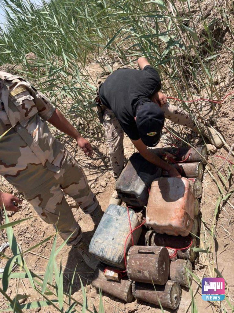 العثور على عبوات ناسفة ومتفجرات من مخلفات عصابات داعش الإرهابية (صور) 22 FB IMG 1622820259523