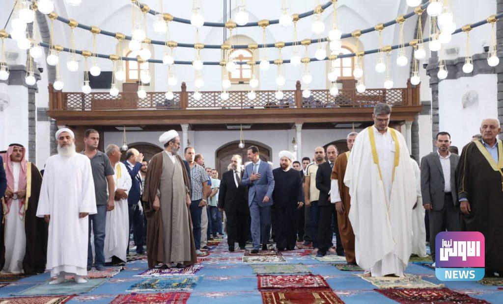 الأسد يؤدي صلاة الأضحى في جامع خالد بن الوليد في حمص 9 60f65f1f4236047bbe0e5399