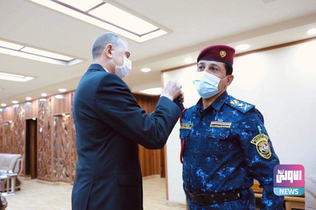 الغانمي يلتقي قائد قوات الشرطة الاتحادية بعد ترقيته الى رتبة فريق ويشيد بتضحيات قوات الشرطة 7 DCFF1E86 7FE9 4D52 B0E0 7FB139C937FD