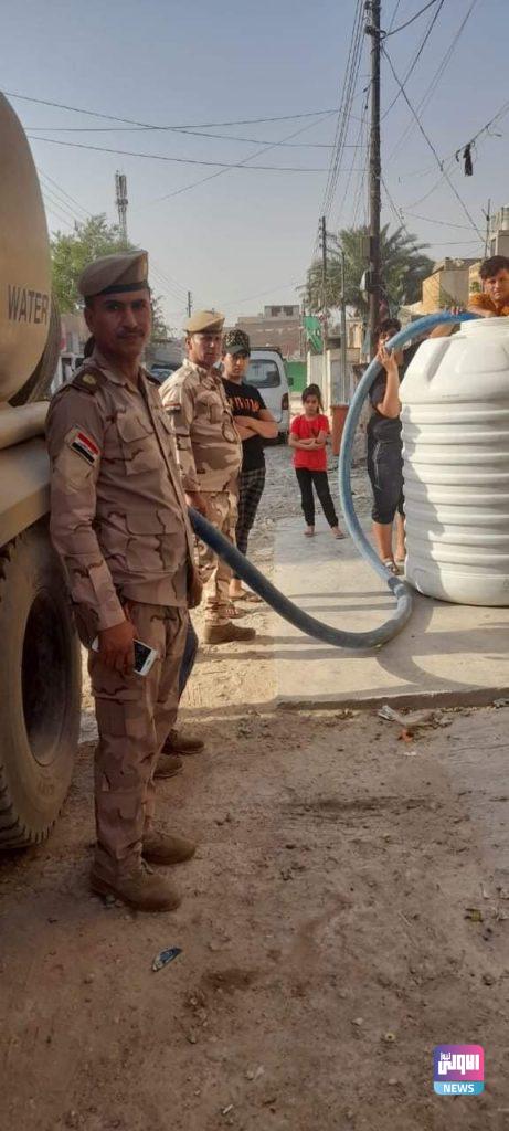 فرقة المشاة الحادية عشرة تقوم بنقل مياه الشرب إلى منطقة الحسينية (صور) 11 FB IMG 1628937881749